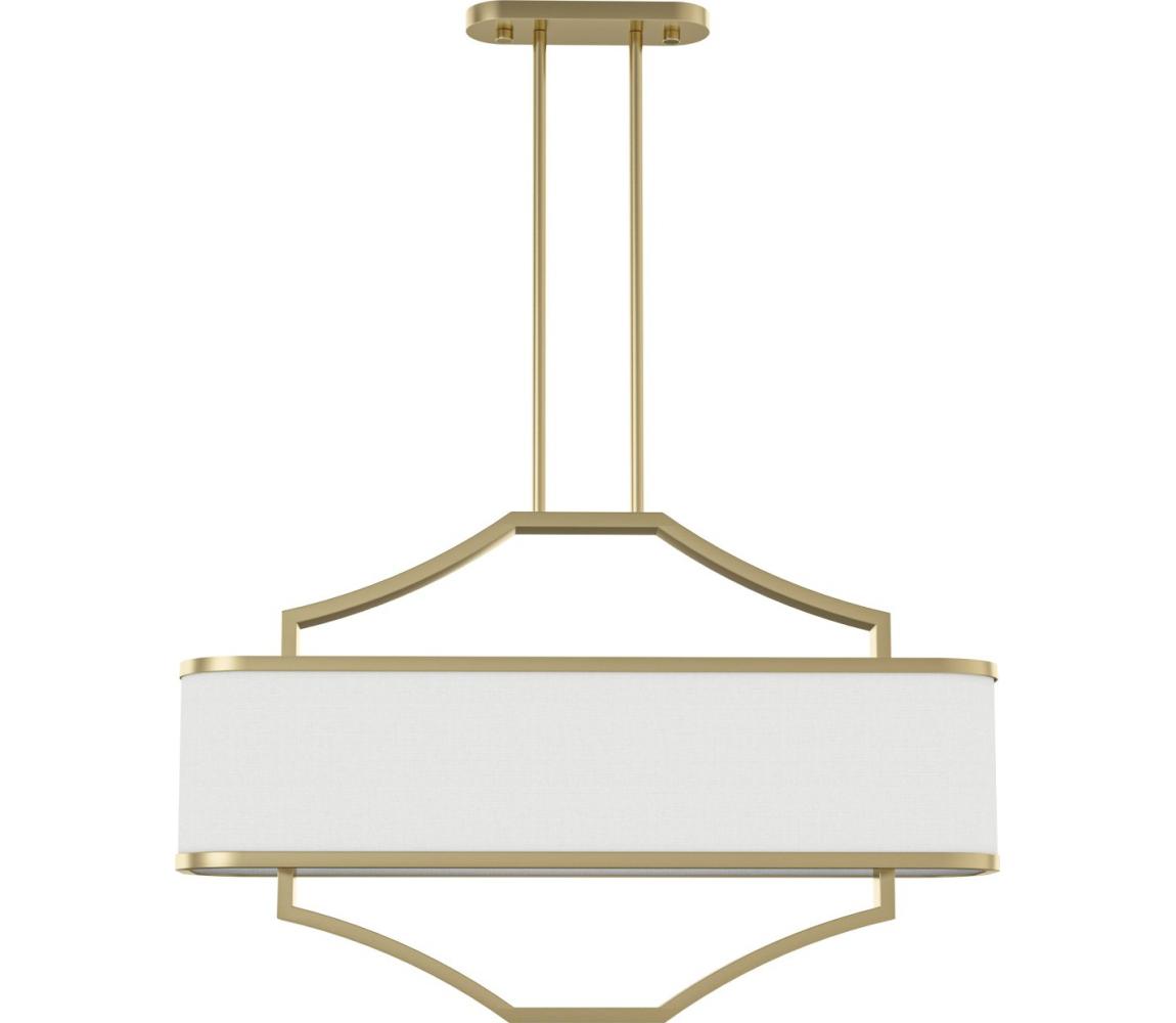 Open Design OR84856 - Lustr na tyči GERDO OVALE 6xE14/12W/230V mosaz/bílá OR84856