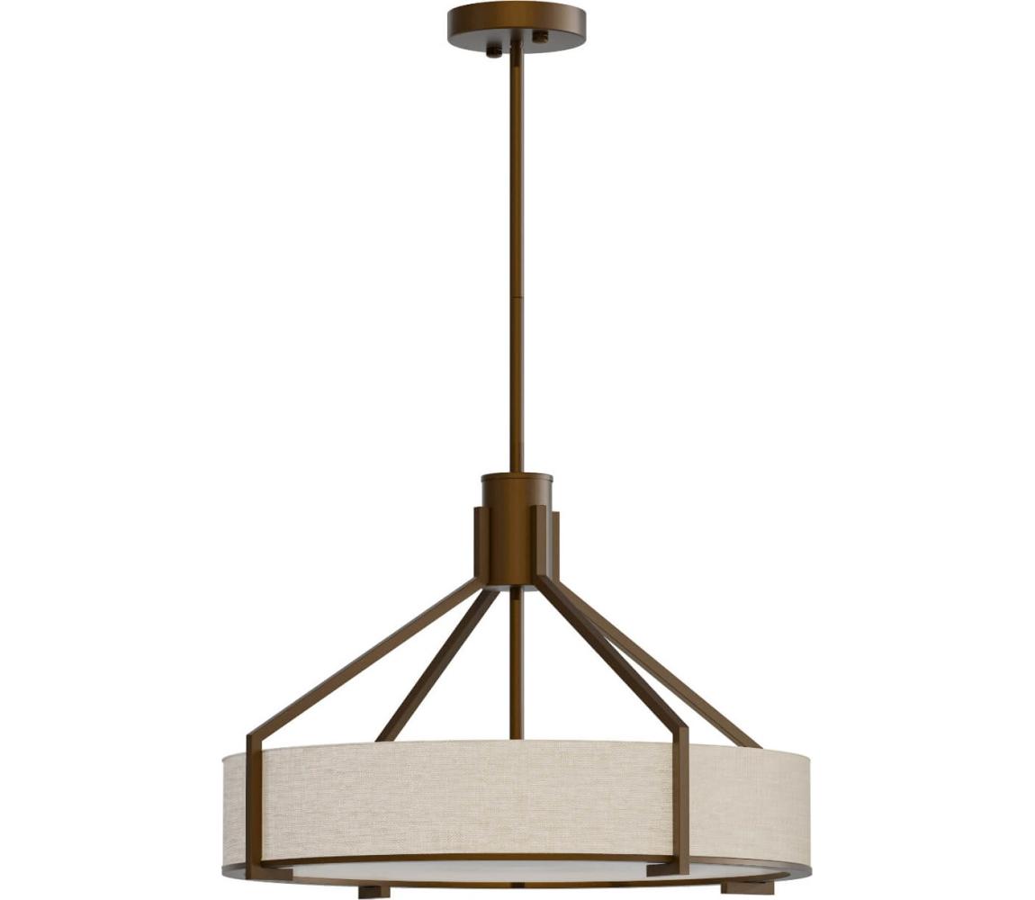 Open Design OR85648- Lustr na tyči DORETTO 4xE27/15W/230V pr. 50 cm hnědá/béžová OR85648