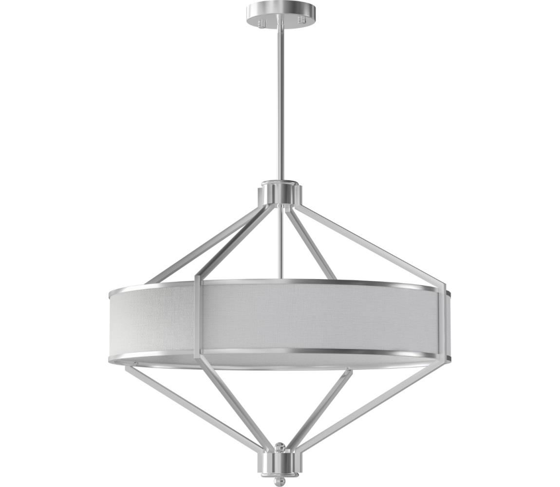 Open Design OR85822 - Lustr na tyči ZUNDO 4xE27/15W/230V matný chrom/bílá OR85822
