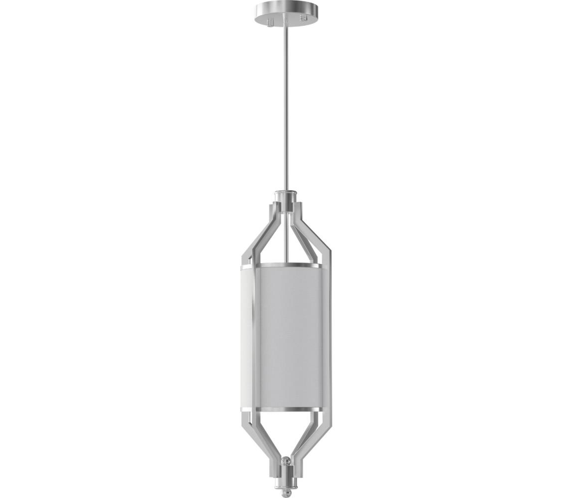 Open Design OR85853 - Lustr na tyči ZUNDO 1xE27/15W/230V matný chrom/bílá OR85853