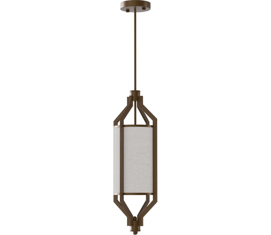 Open Design OR85877 - Lustr na tyči ZUNDO 1xE27/15W/230V hnědá/béžová OR85877