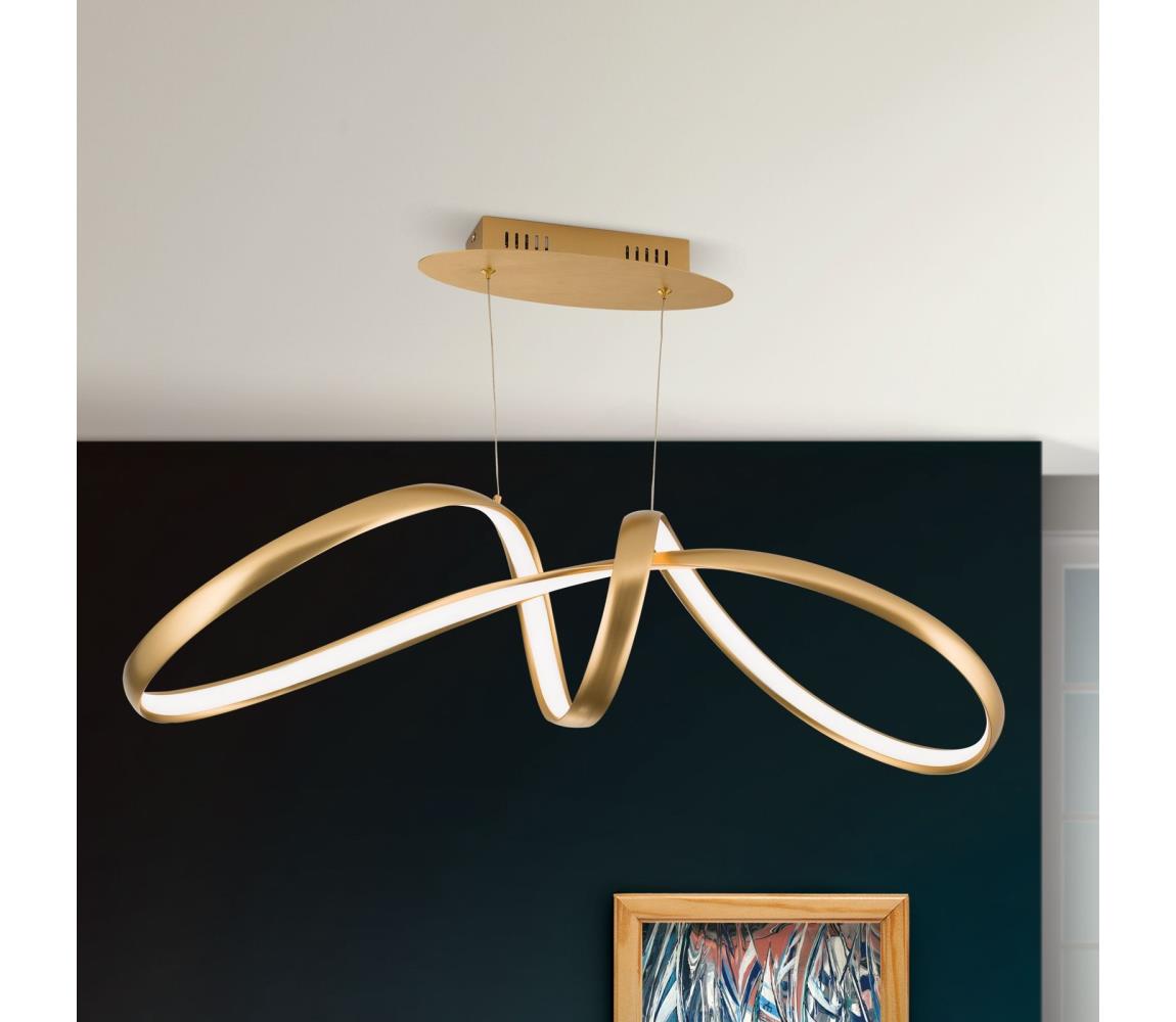 Orion HL 6-1663 - LED Stmívatelný lustr na lanku CIRCUS LED/36W/230V zlatá HL 6-1663 MS-matt
