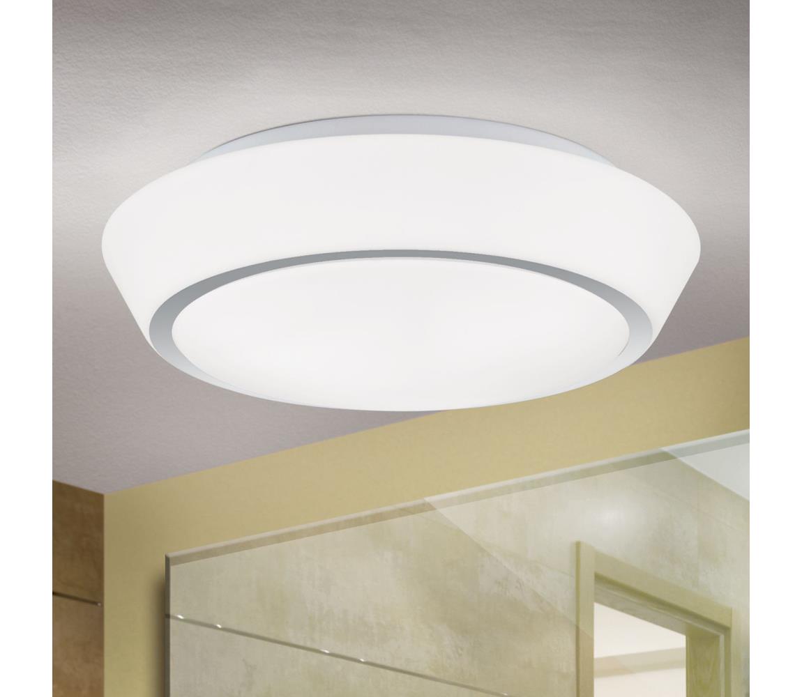 Orion - Koupelnové stropní svítidlo TENA 3xE27/60W/230V pr. 38 cm IP44 bílá DL 7-590/38 chrom/opal