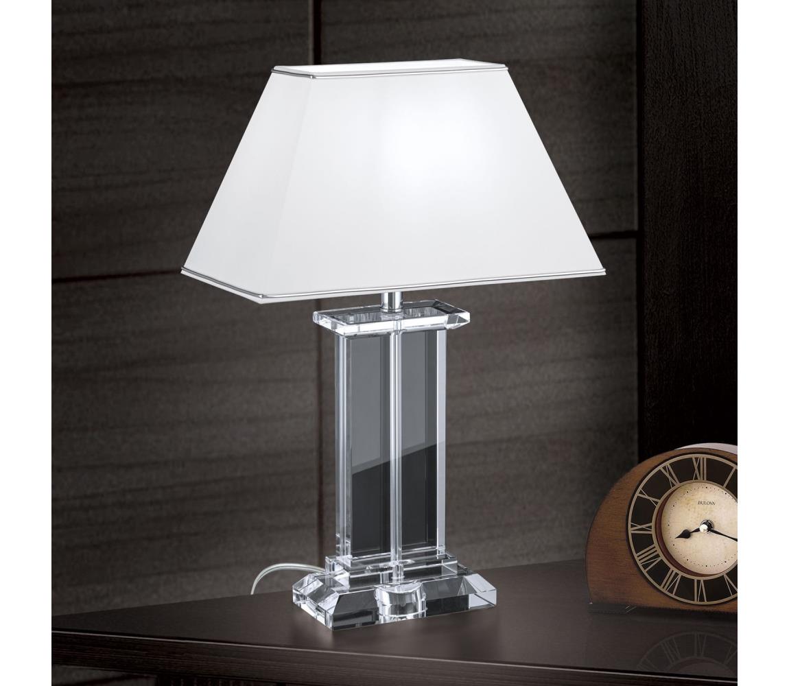 Orion LA 4-1202 - Křišťálová stolní lampa VERONIQUE 1xE27/60W/230V bílá/čirá LA 4-1202 chrom