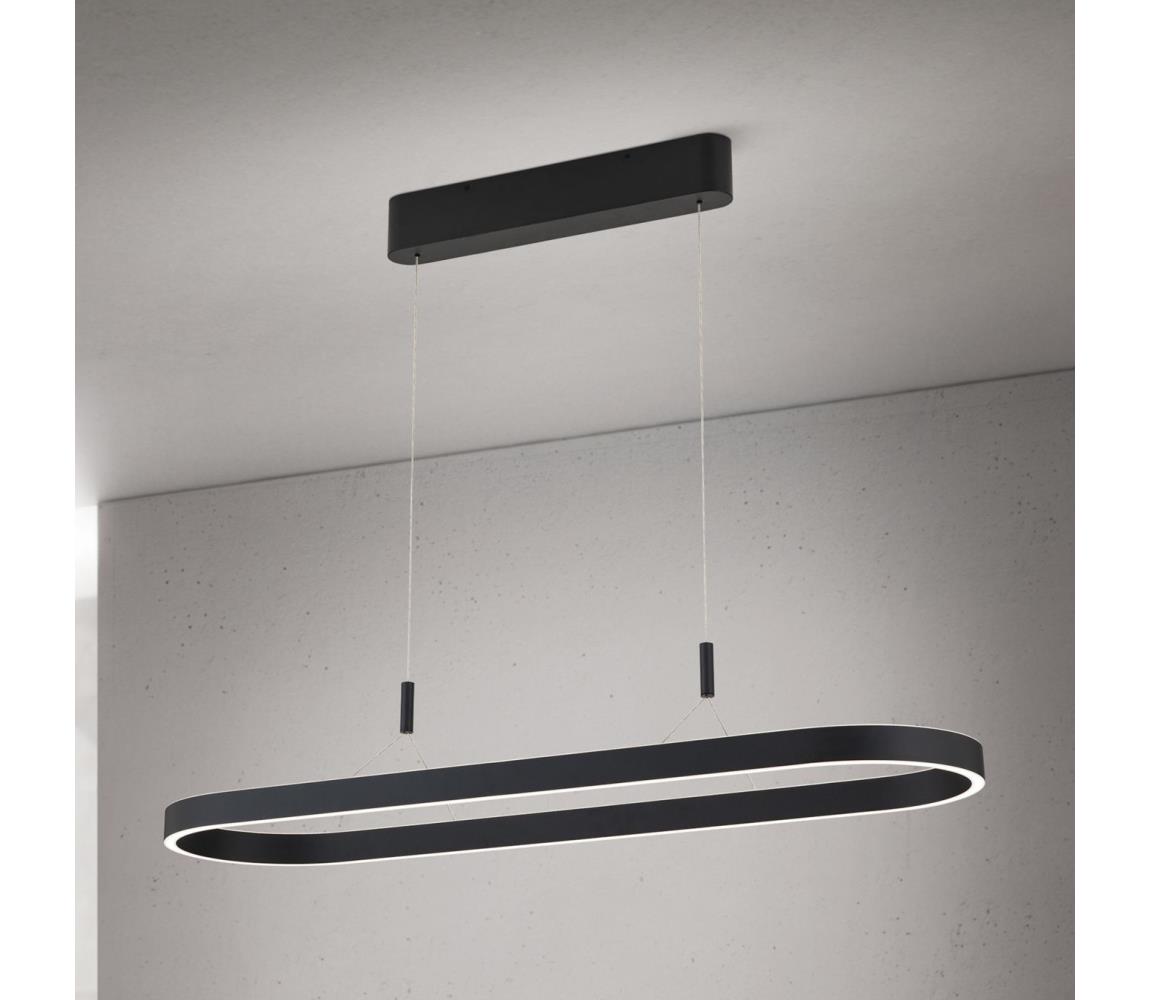 Orion - LED Lustr na lanku CARRARA LED/80W/230V 2700/3000/4000K černá HL 6-1718 schwarz