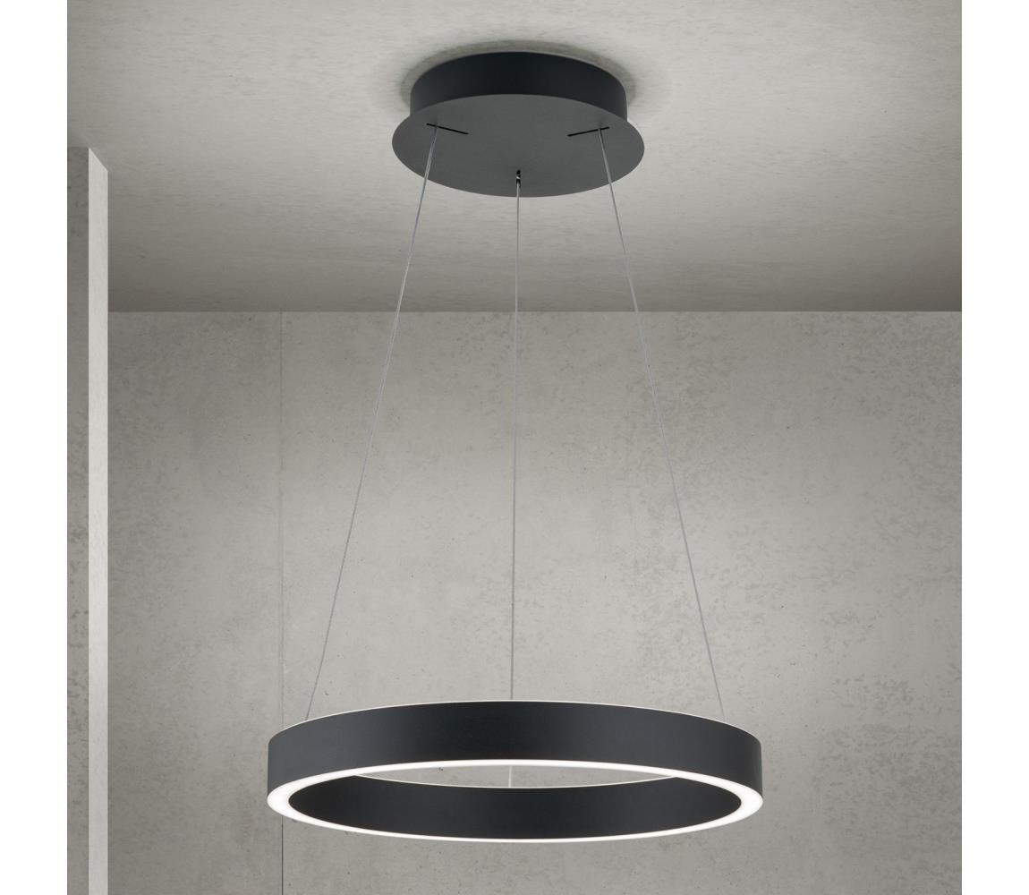 Orion- LED Stm. lustr na lanku KOLK LED/40W/230V 2700/3000/4000K pr. 40 cm černá HL 6-1717/40 schwarz