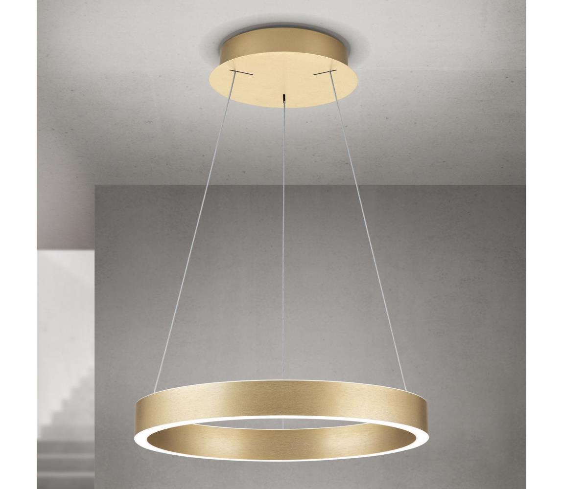 Orion- LED Stm. lustr na lanku KOLK LED/40W/230V 2700/3000/4000K pr. 40 cm zlatá HL 6-1717/40 gold-matt