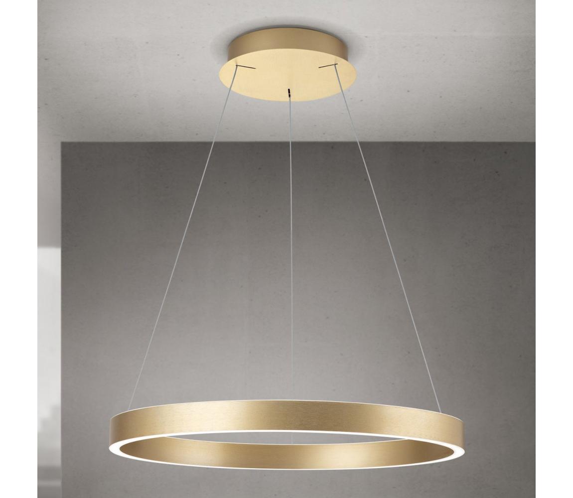 Orion- LED Stm. lustr na lanku KOLK LED/60W/230V 2700/3000/4000K pr. 60 cm zlatá HL 6-1717/60 gold-matt