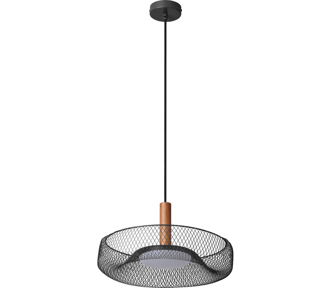 Osram - LED Lustr na lanku DECOR MESH LED/18,5W/230V pr. 40 cm černá/kaučukovník 4058075847422