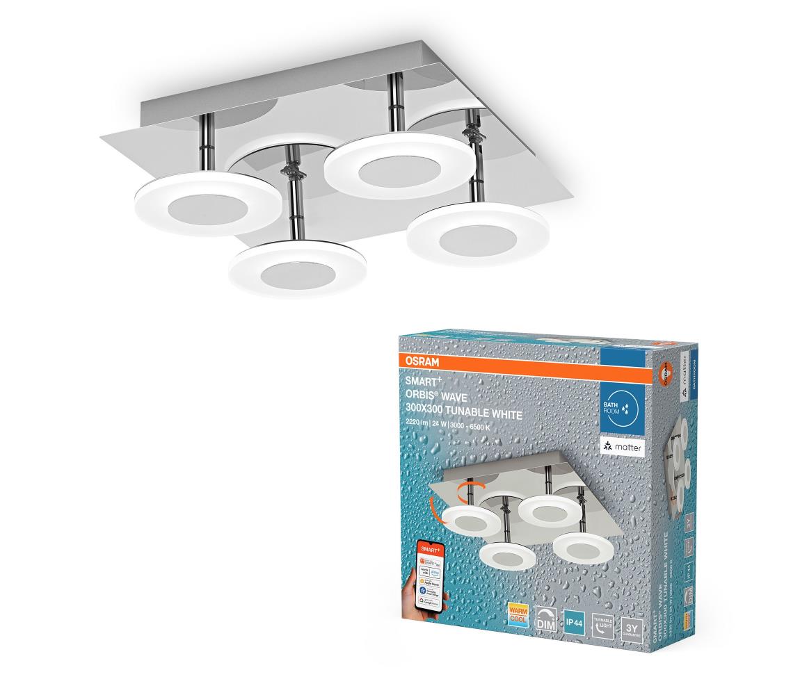 Osram - LED Stmív. koup. stropní svítidlo SMART+ WAVE LED/24W/230V IP44 Wi-Fi 4099854473227