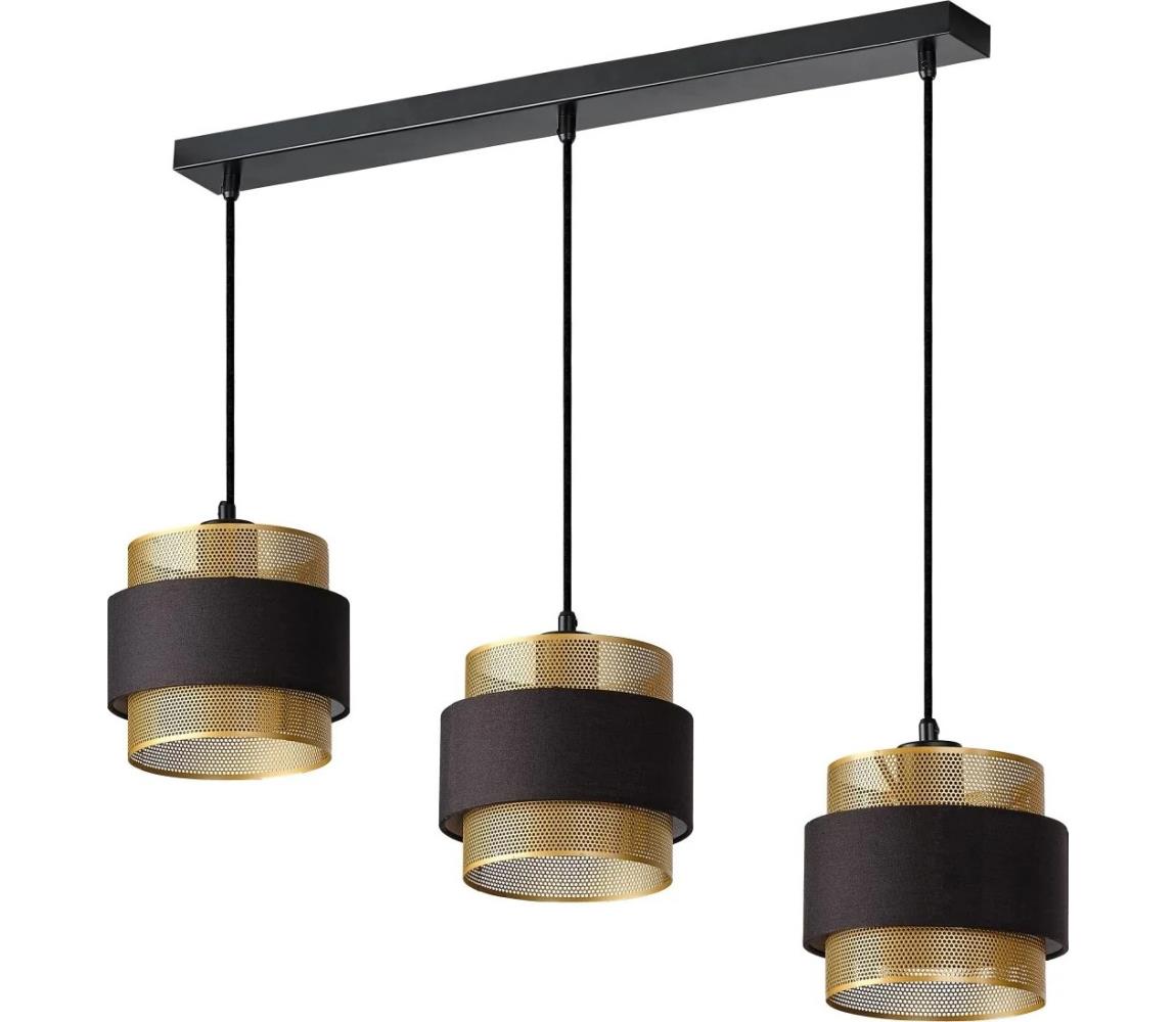 Osram - Lustr na lanku DECOR HORNET 3xE27/10W/230V černá/zlatá 4058075847880