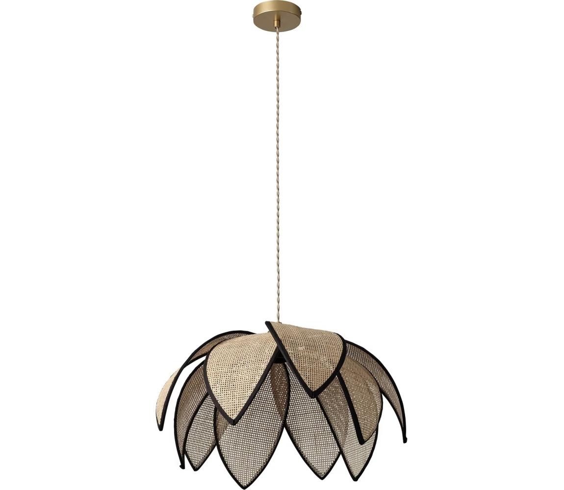 Osram - Lustr na lanku DECOR RATTAN 1xE27/15W/230V pr. 48 cm béžová/černá 4058075847248