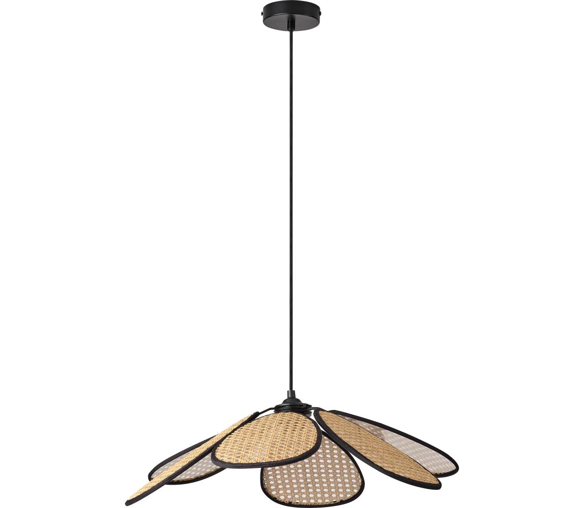 Osram - Lustr na lanku DECOR RATTAN 1xE27/15W/230V pr. 58 cm béžová/černá 4058075847187
