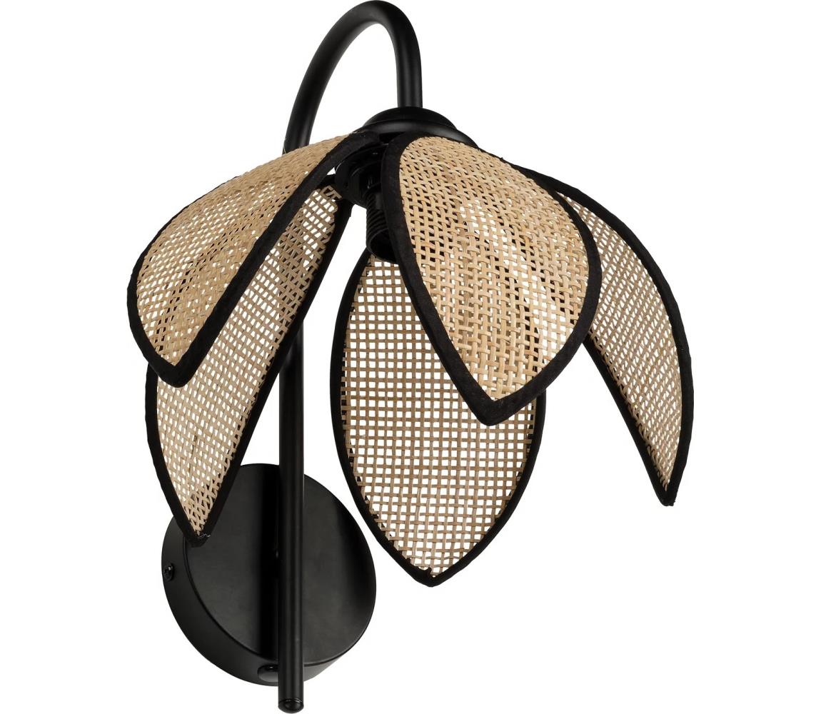 Osram - Nástěnná lampa DECOR RATTAN 1xE27/15W/230V béžová/černá 4058075847262