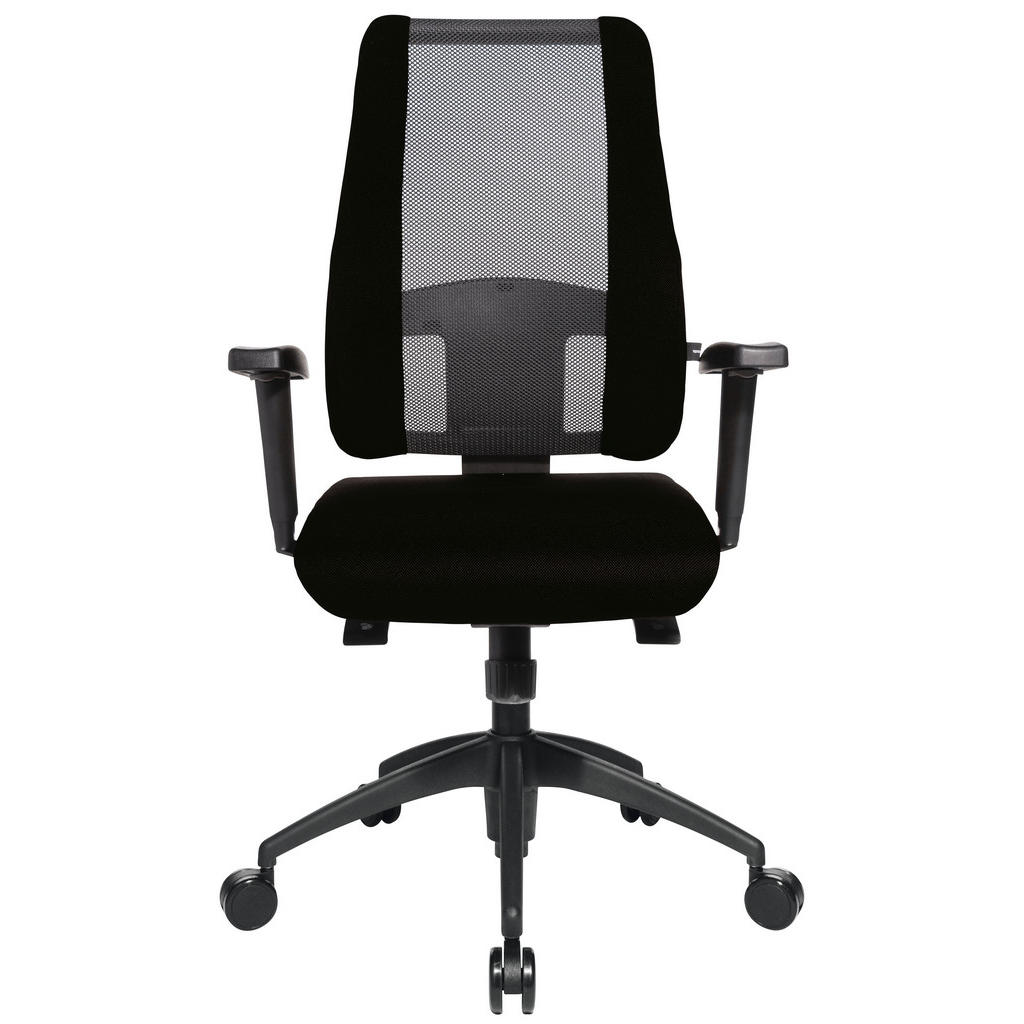 OTOČNÁ ŽIDLE, síťovina, černá