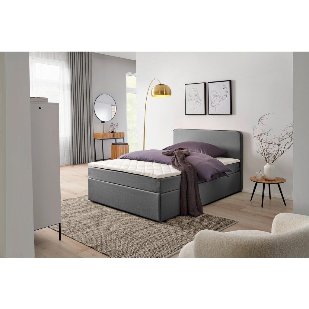 P & B AMERICKÁ POSTEL, 120/200 cm, světle šedá