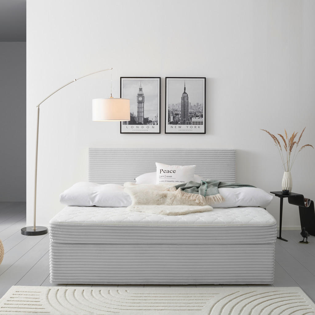 P & B AMERICKÁ POSTEL, 160/200 cm, barvy stříbra