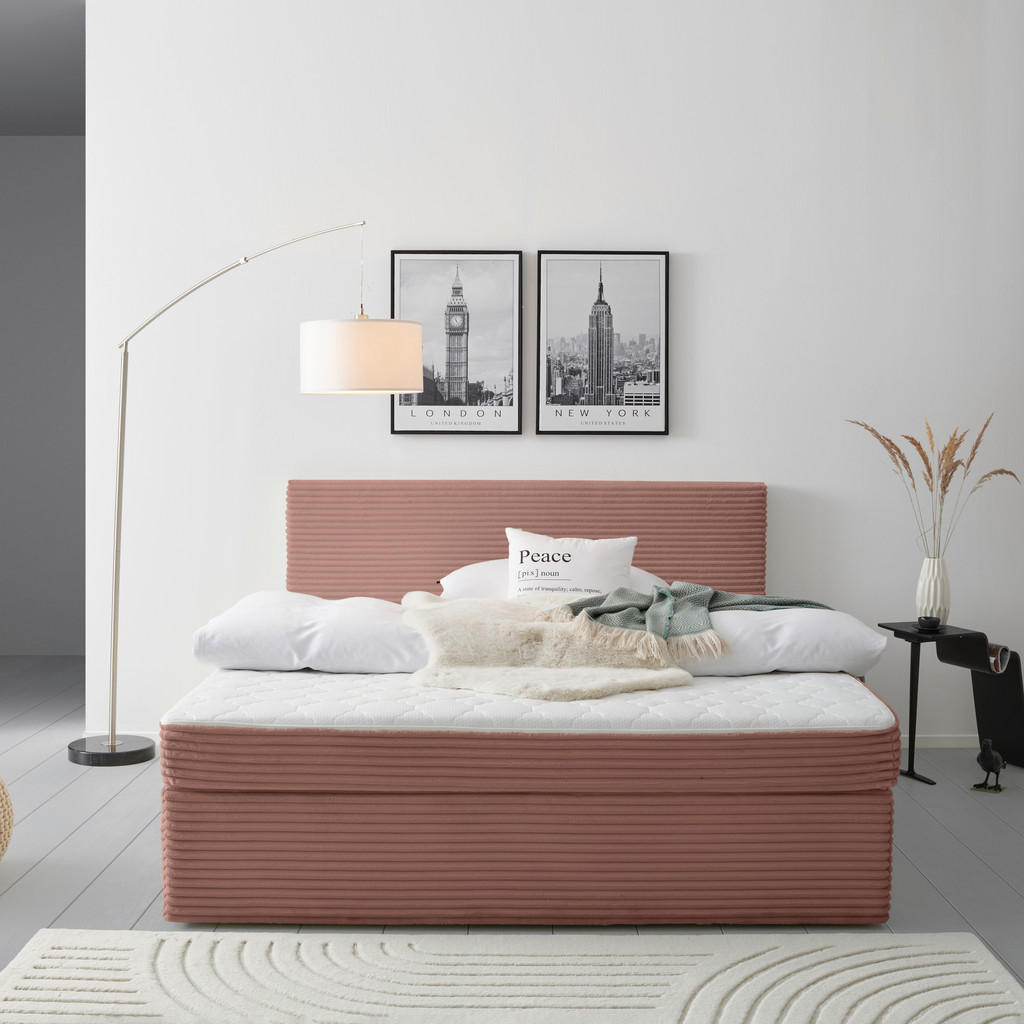 P & B AMERICKÁ POSTEL, 160/200 cm, starorůžová