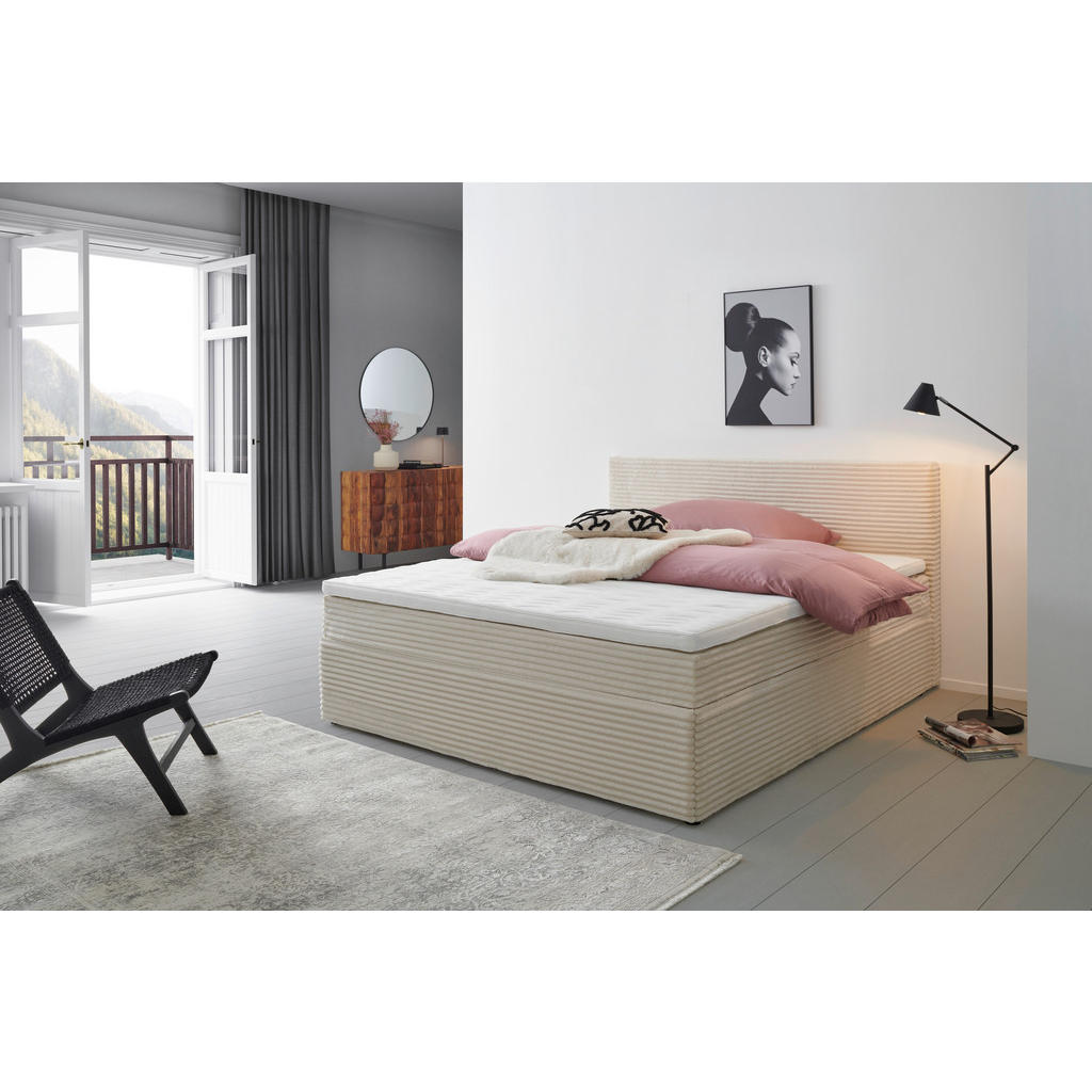 P & B AMERICKÁ POSTEL, 180/200 cm, krémová