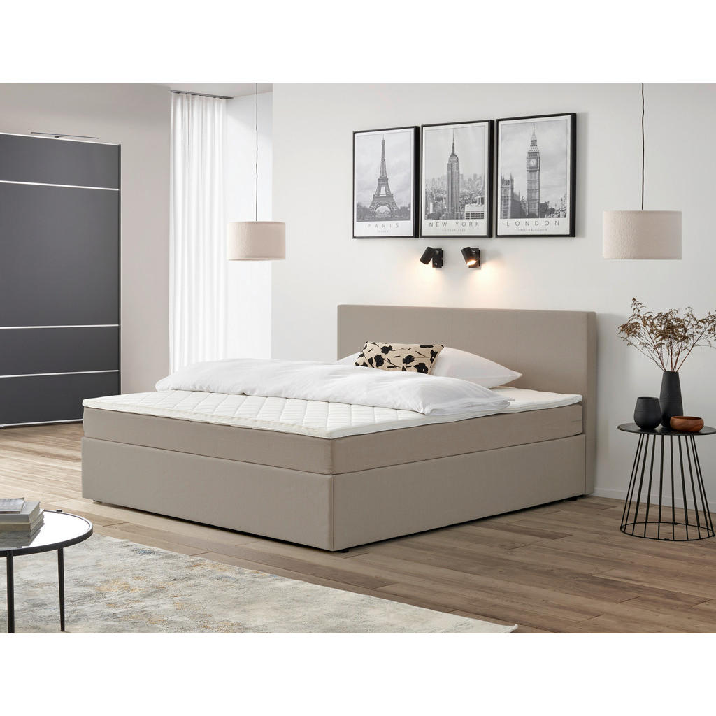 P & B AMERICKÁ POSTEL, 200/200 cm, pískové barvy