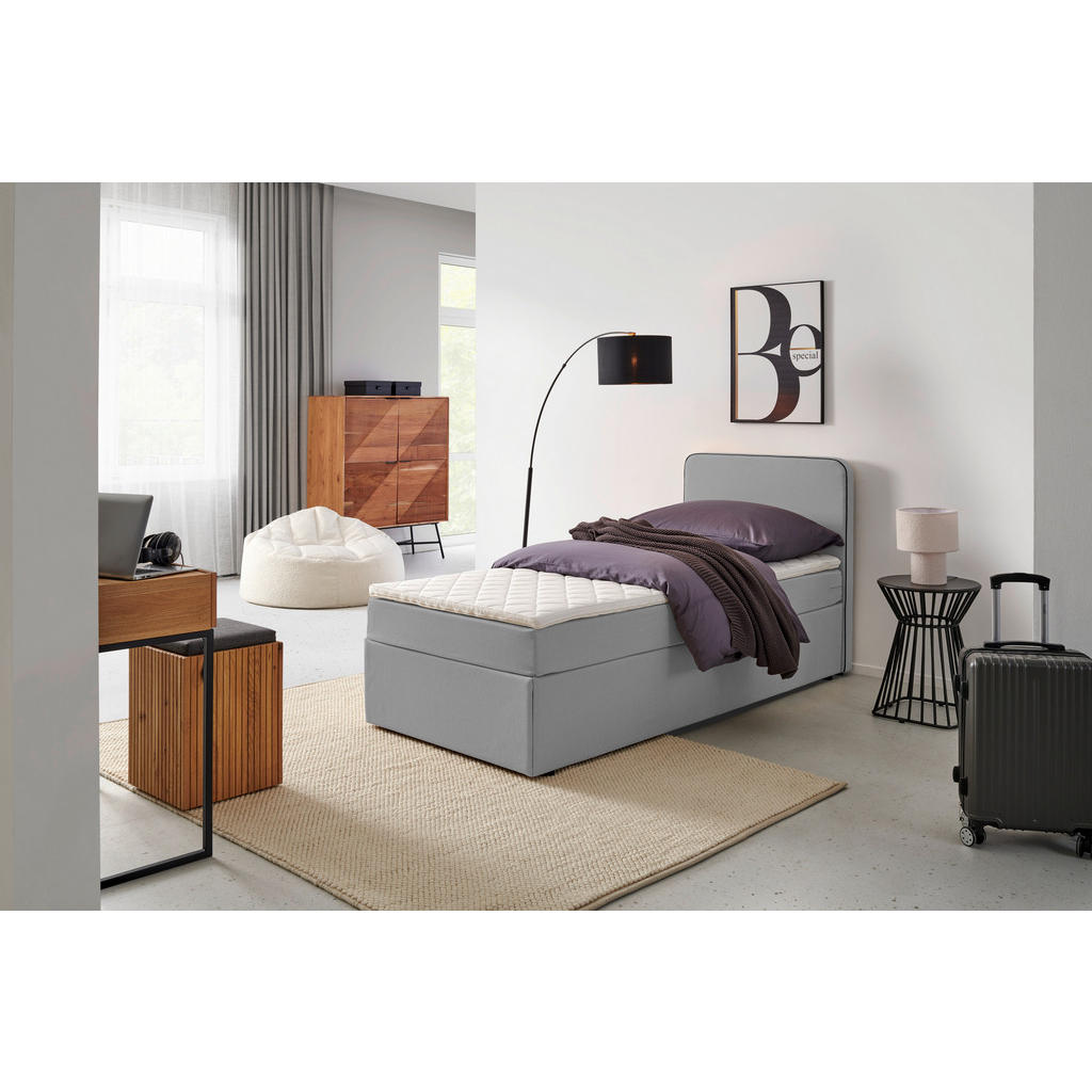 P & B AMERICKÁ POSTEL, 90/200 cm, světle šedá