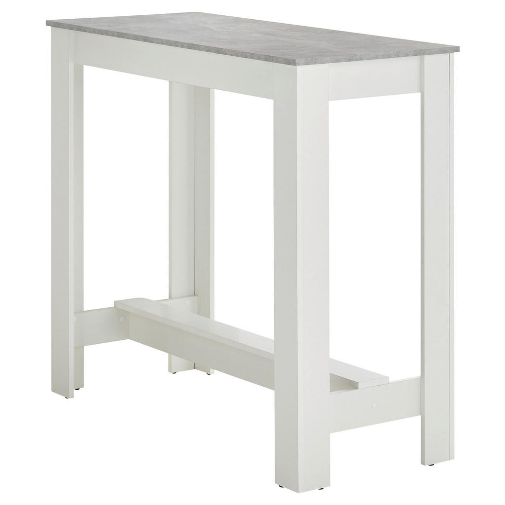 P & B BAROVÝ STŮL, šedá, bílá, 115/50/103 cm