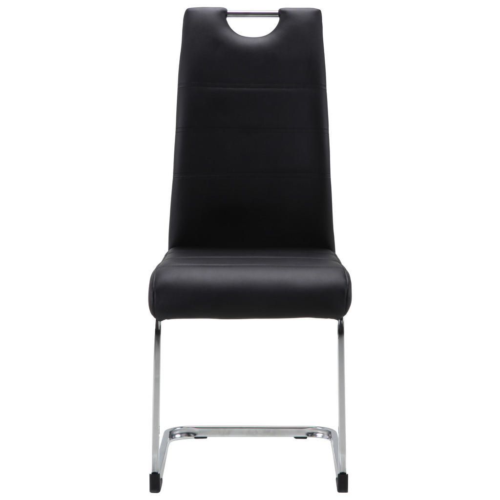 P & B HOUPACÍ ŽIDLE, vzhled kůže, černá, barvy chromu