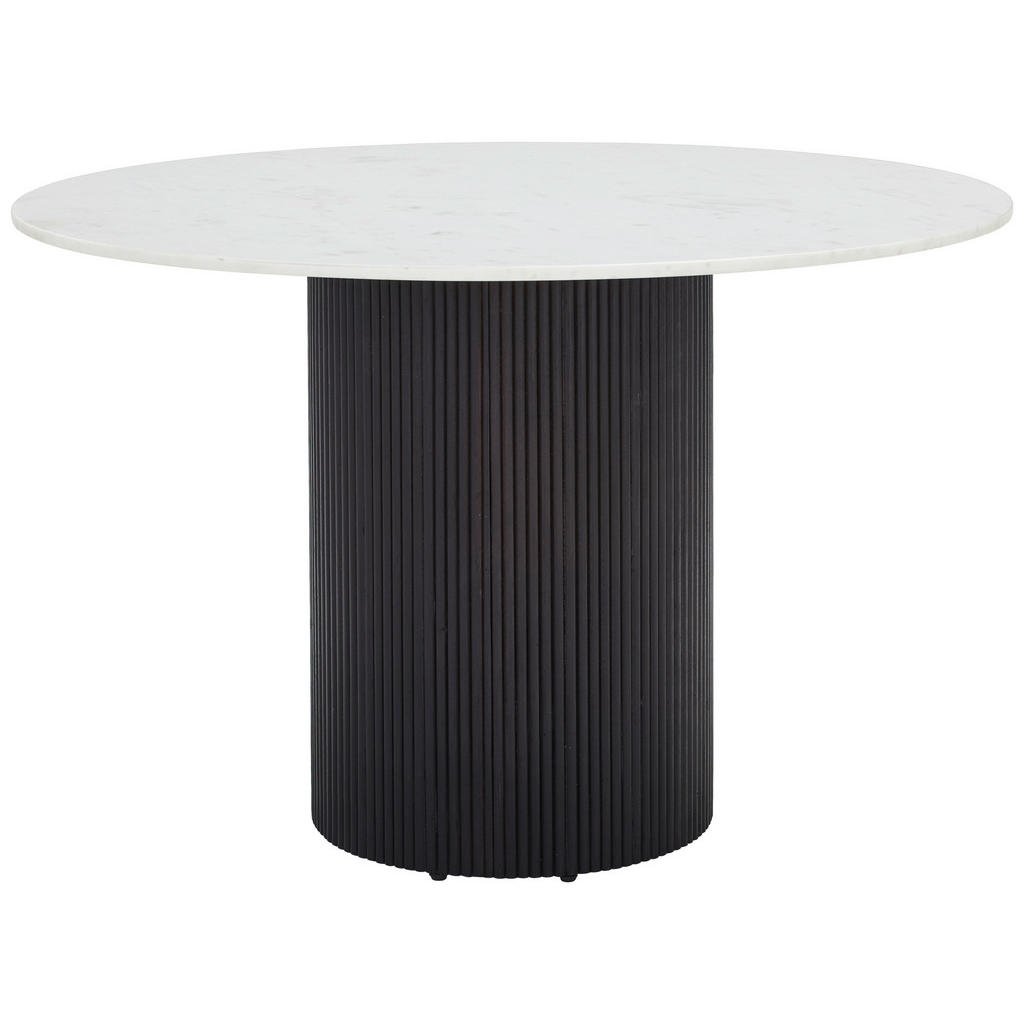 P & B JÍDELNÍ STŮL, akácie, černá, bílá, 120/120/76 cm
