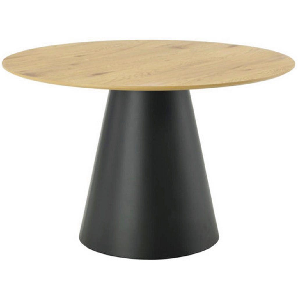 P & B JÍDELNÍ STŮL, černá, barvy dubu, 120/120/75 cm