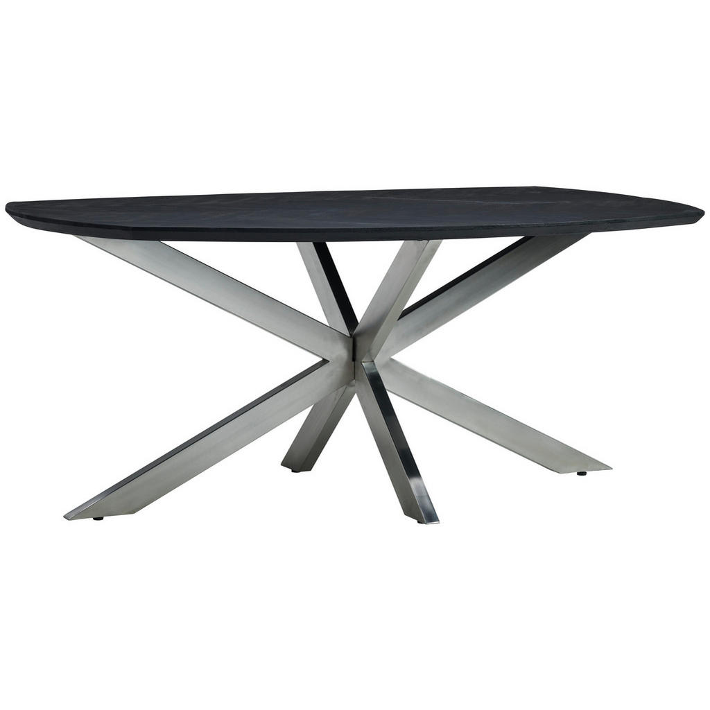 P & B JÍDELNÍ STŮL, mangové dřevo, černá, 180/100/76 cm