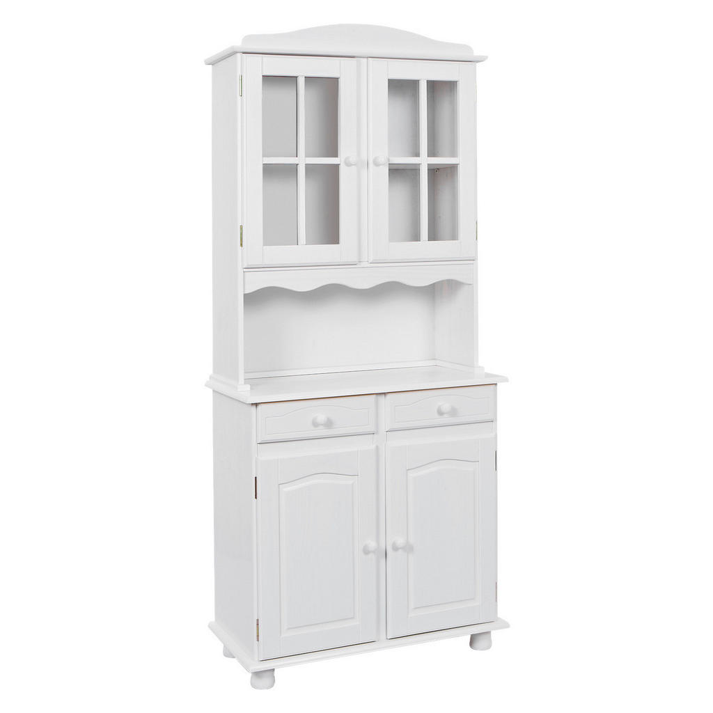 P & B KREDENC, borovice, bílá, 88/198/43 cm