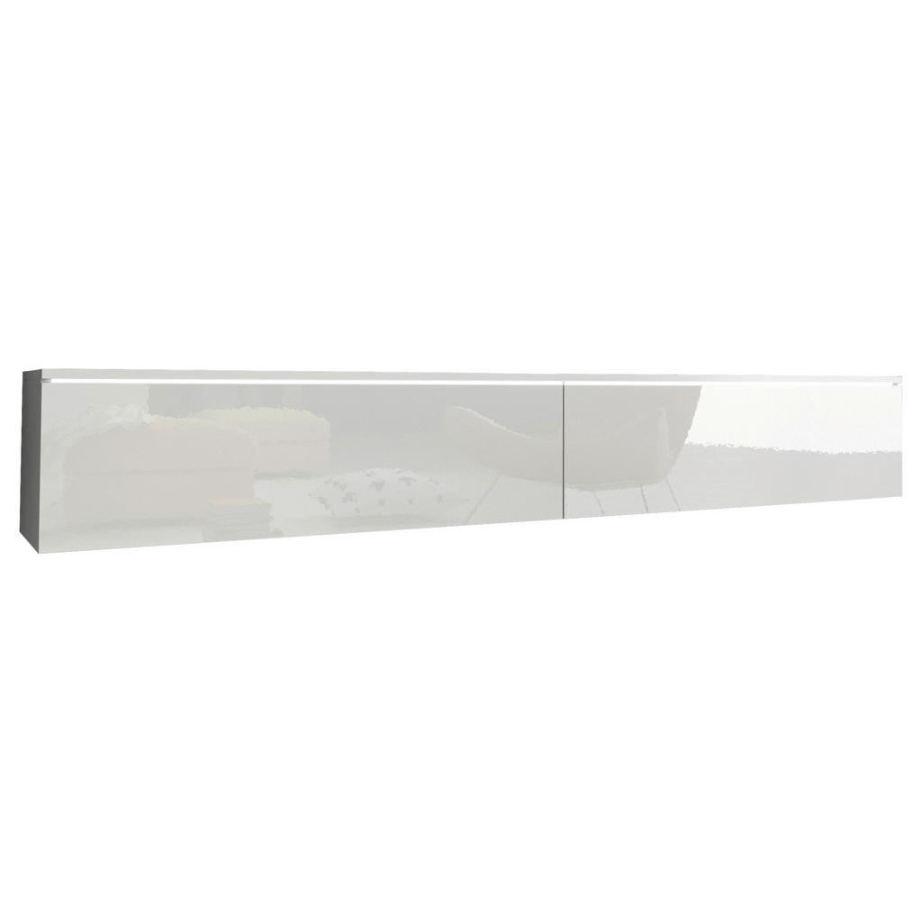 P & B NÍZKÁ KOMODA, vysoce lesklá bílá, 180/30/33 cm