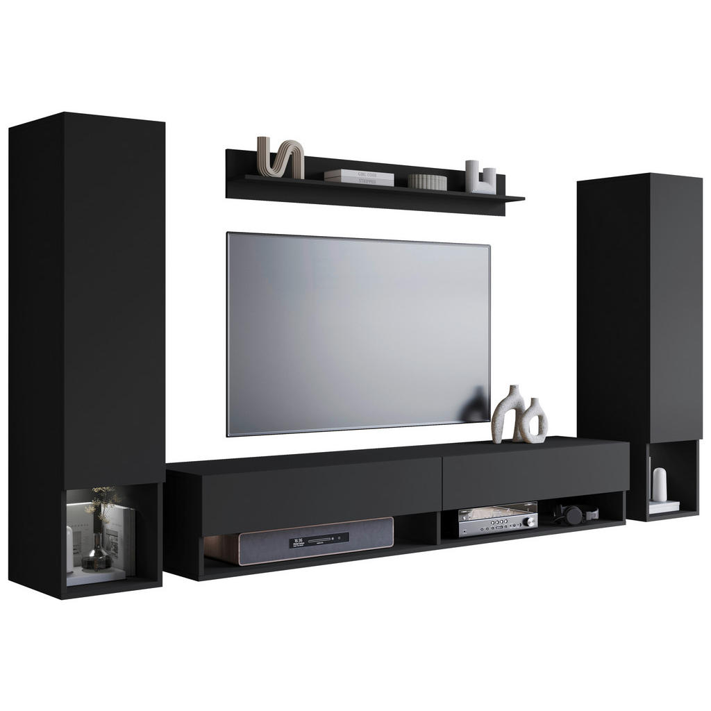 P & B OBÝVACÍ STĚNA černá 1