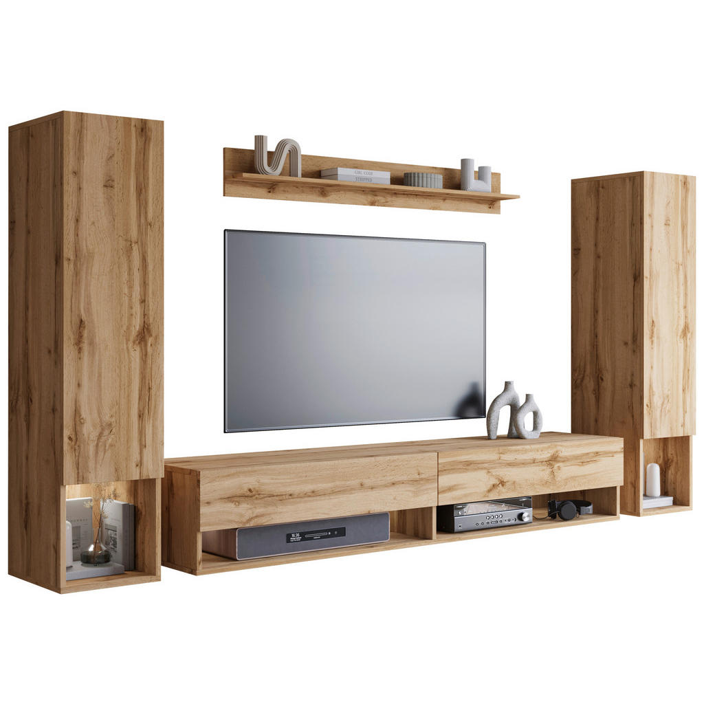 P & B OBÝVACÍ STĚNA dub wotan 1