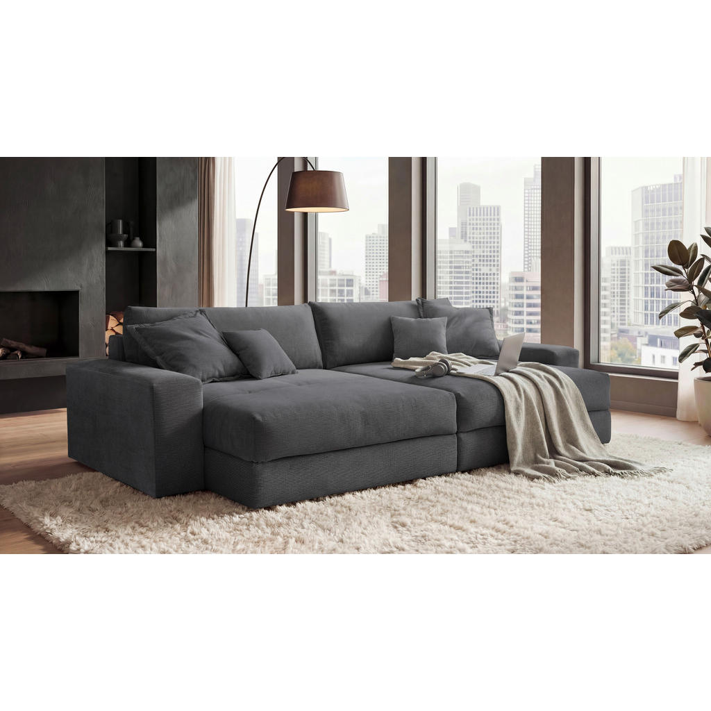 P & B POHOVKA BIG SOFA, textil, antracitová