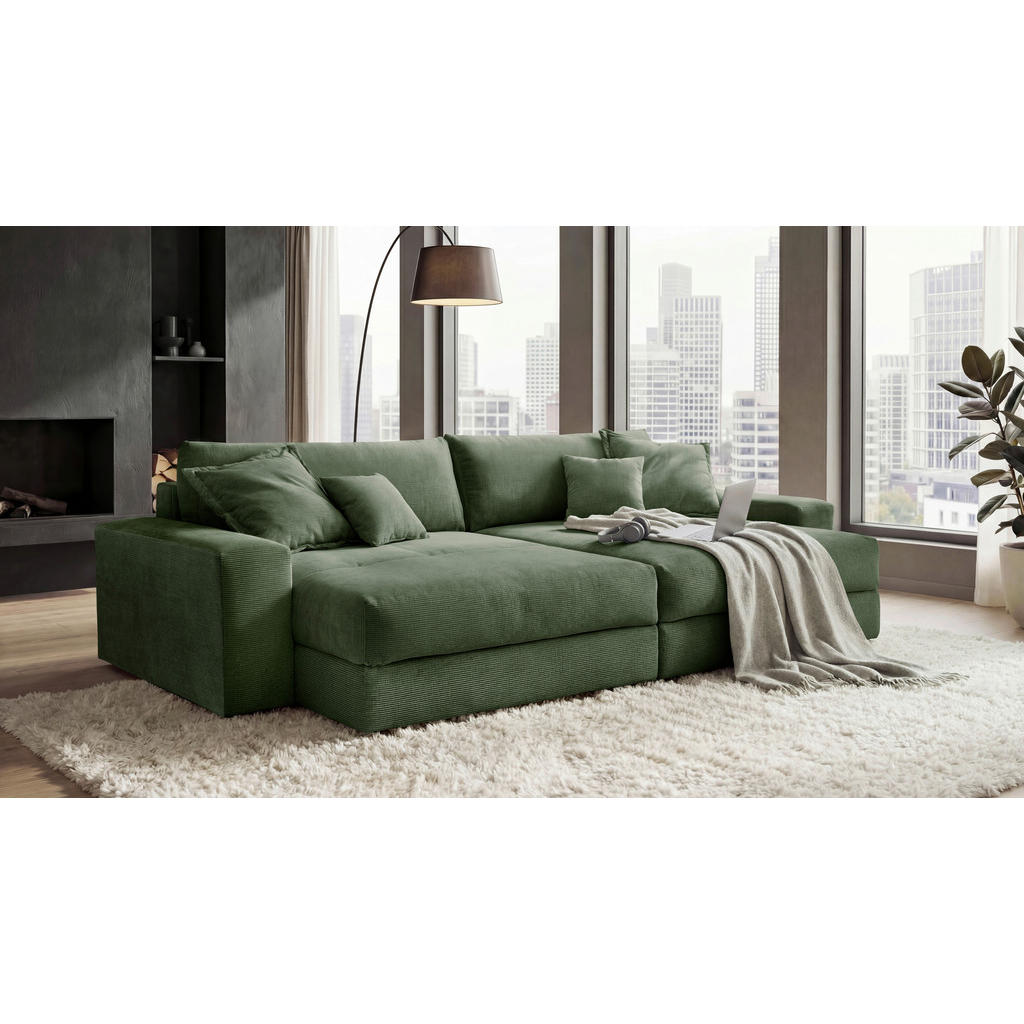 P & B POHOVKA BIG SOFA, textil, zelená