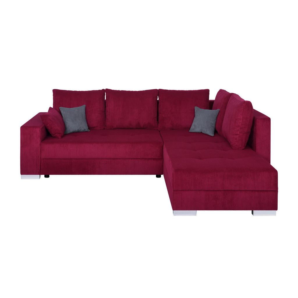P & B ROHOVÁ SEDAČKA, textil, kompozitní dřevo, červená