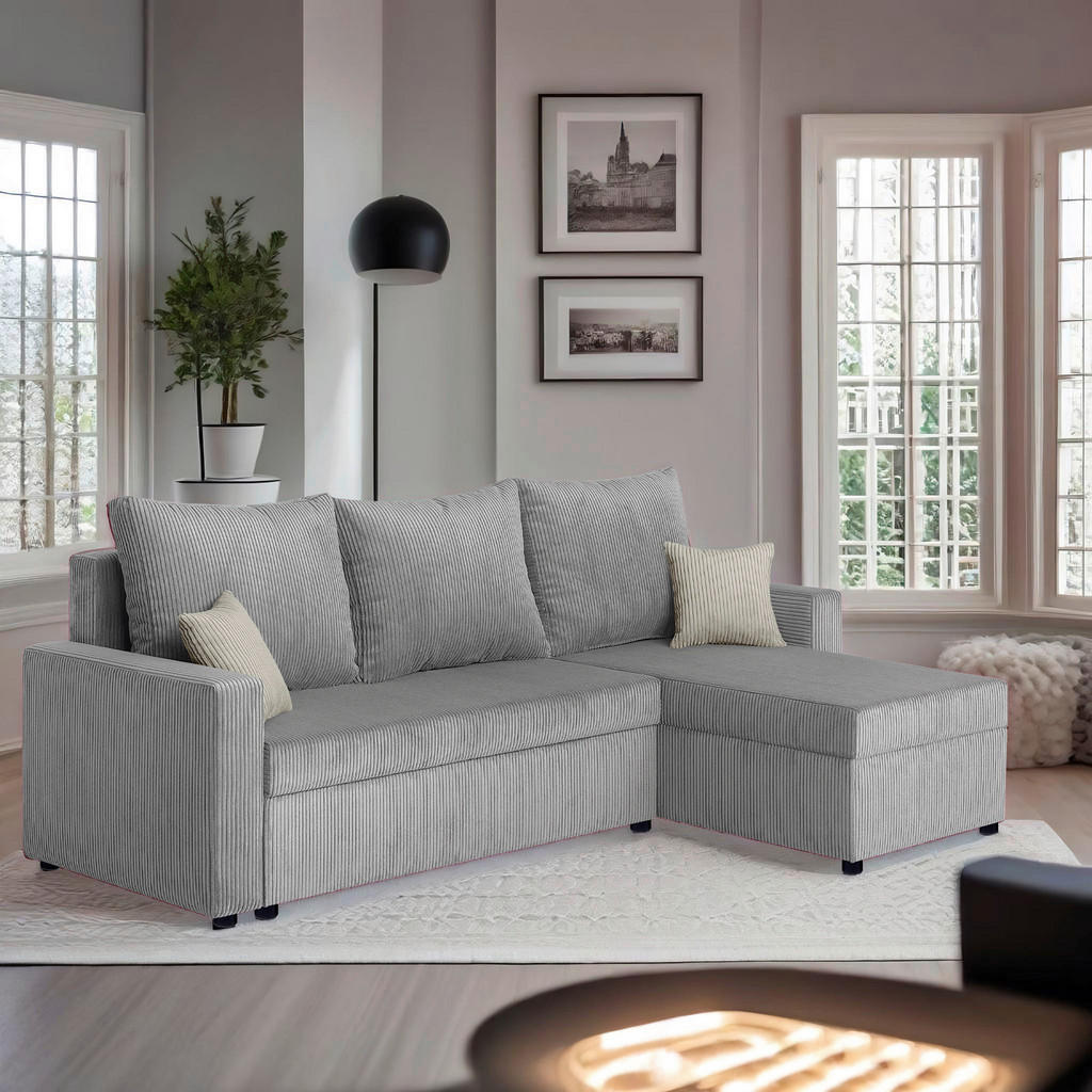P & B ROHOVÁ SEDAČKA, textil, kompozitní dřevo, šedohnědá 1