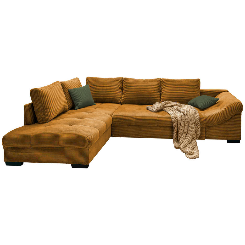 P & B ROHOVÁ SEDAČKA, textil, koňaková