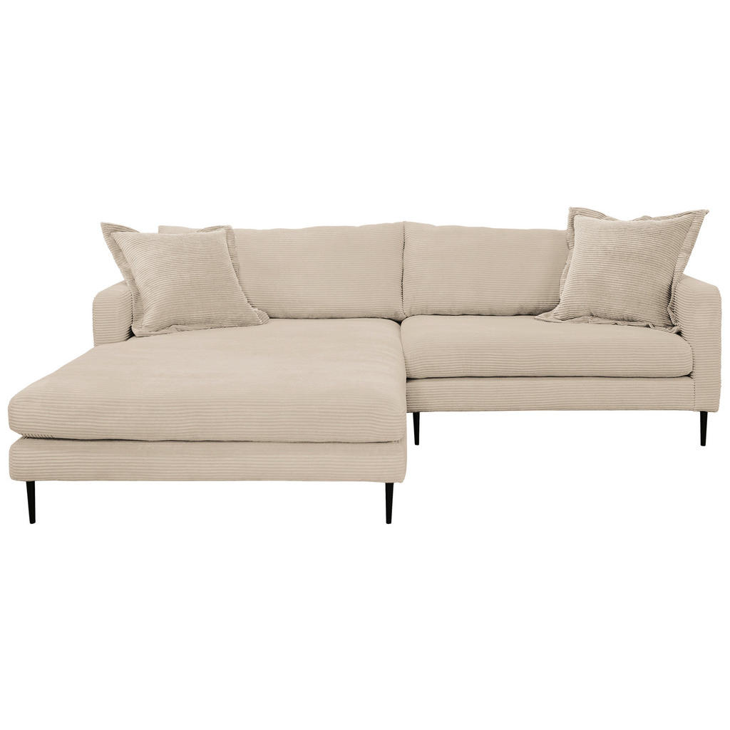 P & B ROHOVÁ SEDAČKA, textil, krémová 1