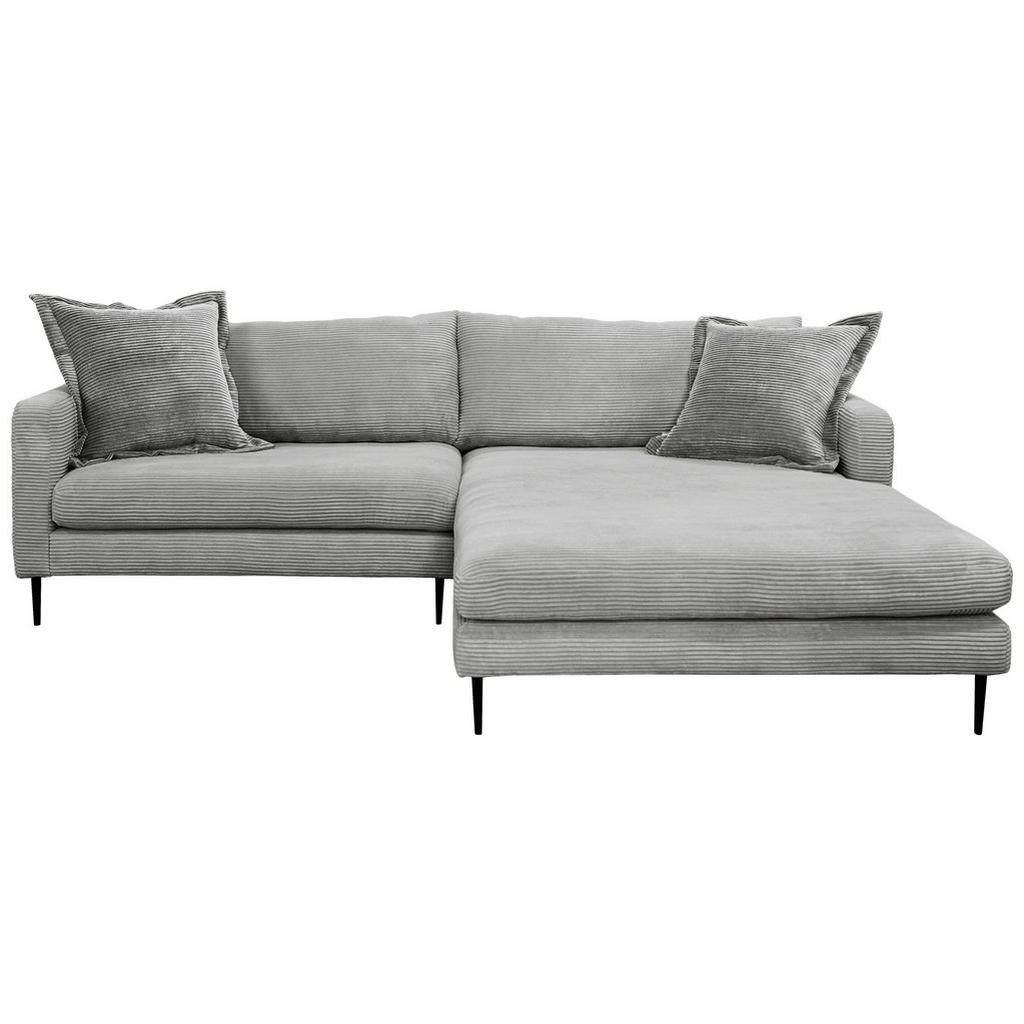 P & B ROHOVÁ SEDAČKA, textil, šedá