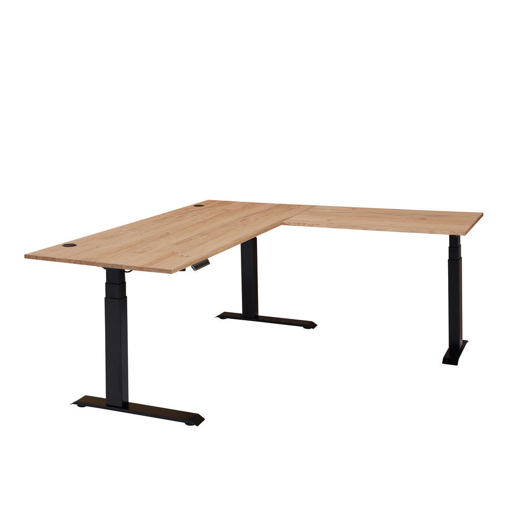 P & B ROHOVÝ PSACÍ STŮL, dub artisan, 185/177/64-129 cm