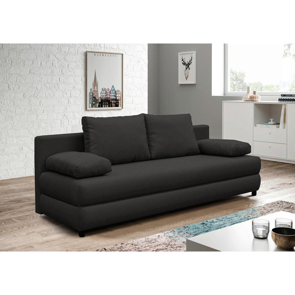 P & B ROZKLÁDACÍ POHOVKA, textil, antracitová