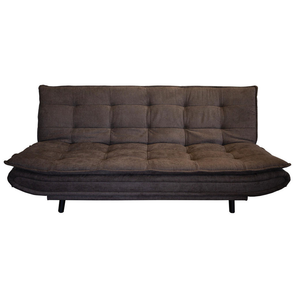 P & B ROZKLÁDACÍ POHOVKA, textil, hnědá