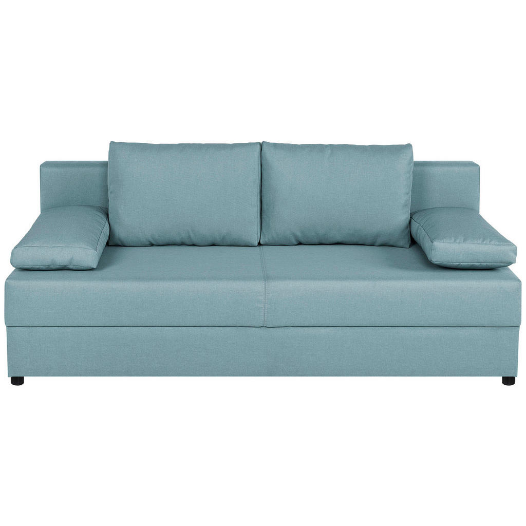 P & B ROZKLÁDACÍ POHOVKA, textil, kompozitní dřevo, mátově zelená 2
