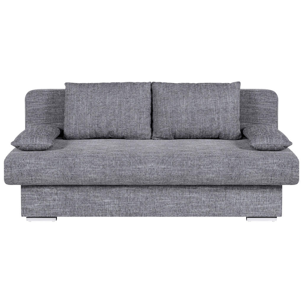 P & B ROZKLÁDACÍ POHOVKA, textil, kompozitní dřevo, šedá