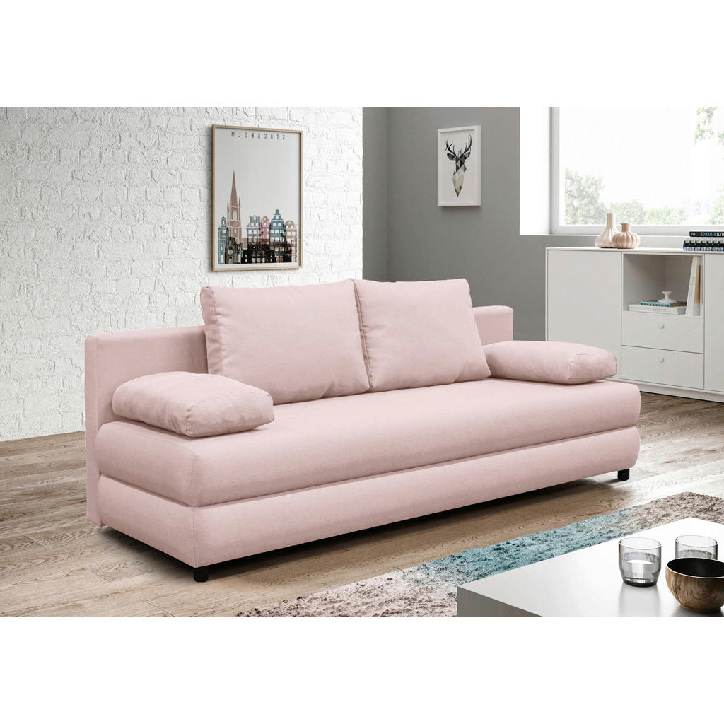 P & B ROZKLÁDACÍ POHOVKA, textil, růžová