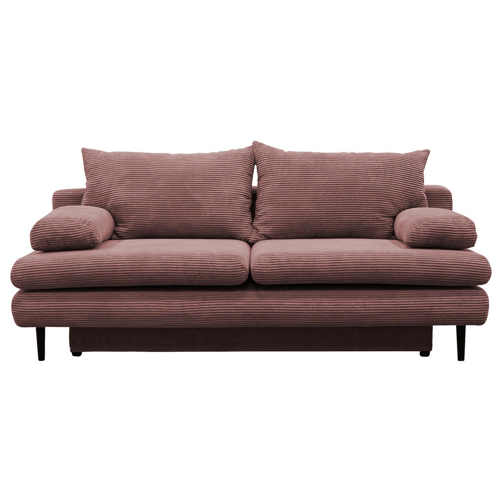 P & B ROZKLÁDACÍ POHOVKA, textil, starorůžová