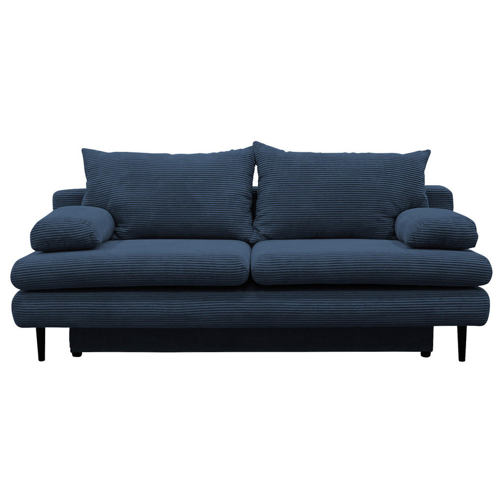 P & B ROZKLÁDACÍ POHOVKA, textil, tmavě modrá