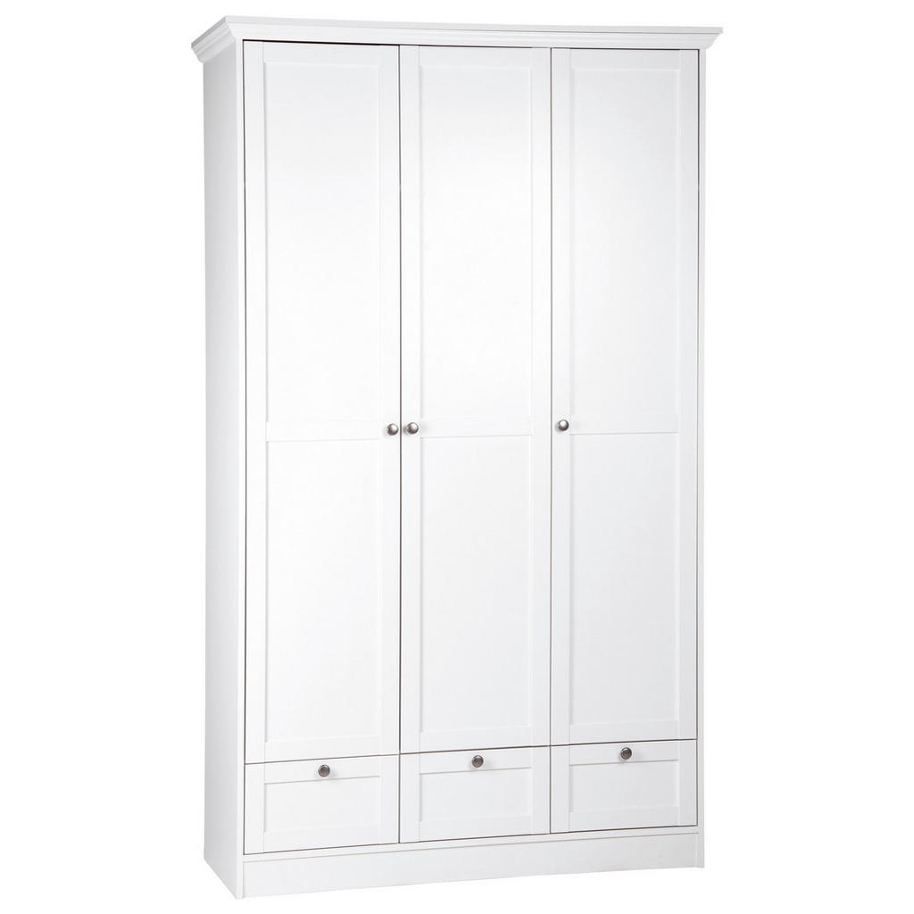 P & B ŠATNÍ SKŘÍŇ S OTOČNÝMI DVEŘMI, bílá, 120/200/51 cm